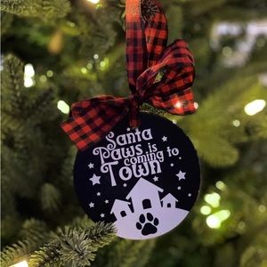 🎅🏼Santa Paws Wood Ornament🐶🎄 NWT
